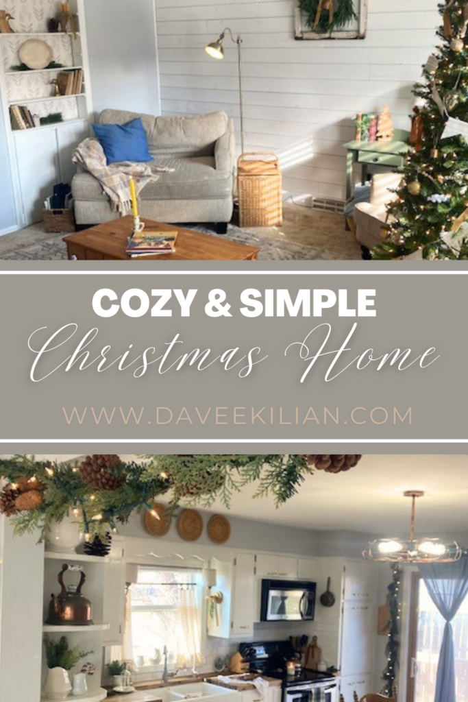 cozy and simple Christmas home pin