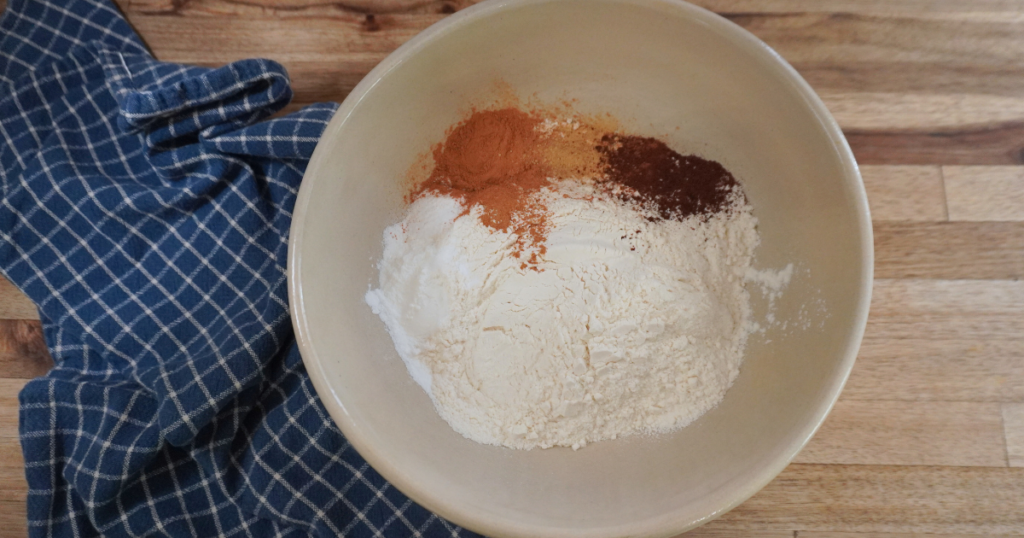 Dry ingredients in a bowl.