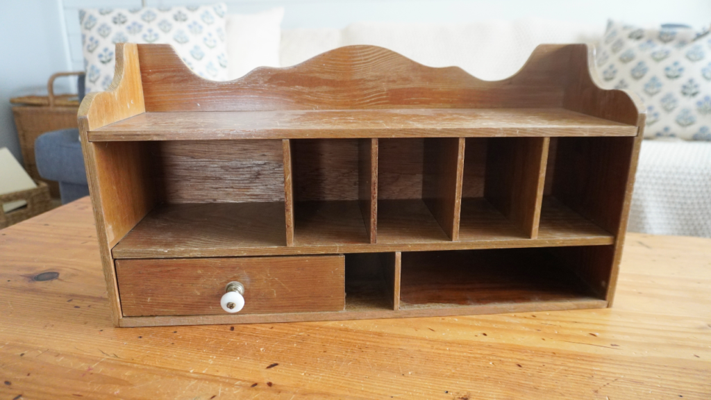 wood organizer with cubbies