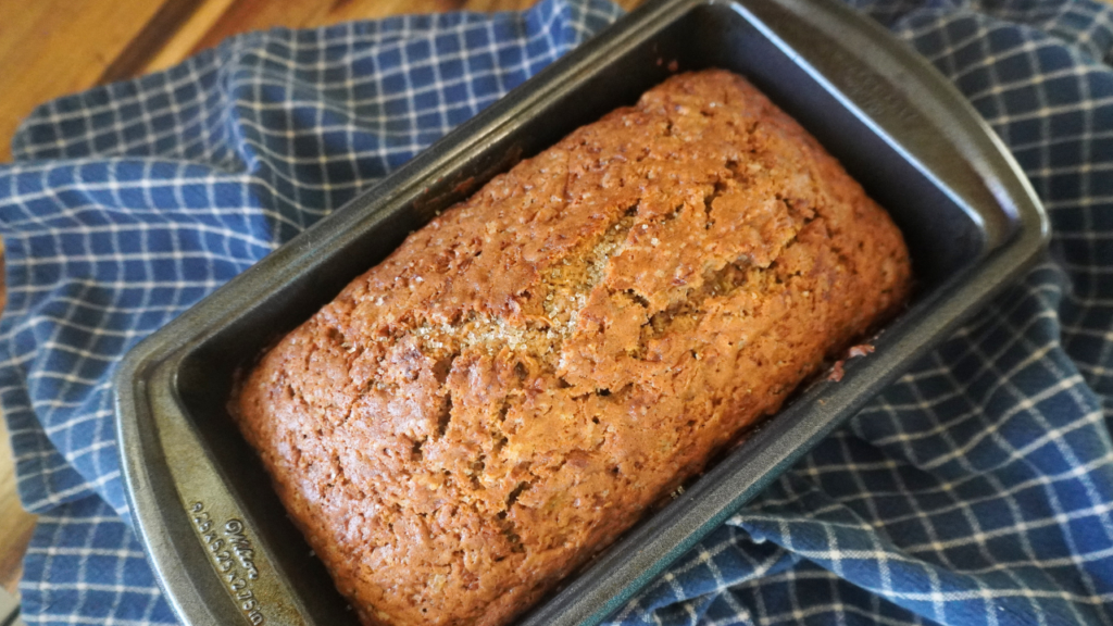 bread in pan baked